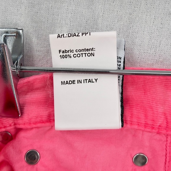 R13 Damon Pleated Shorts Fuchsia Corduroy Tie Dye Women 25 Baggy Relaxed Slouchy - Picture 13 of 16